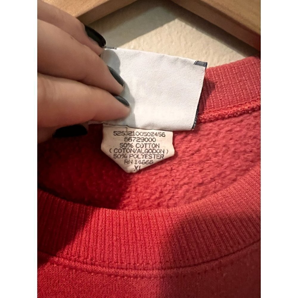 Vintage 90's LEE USA Women's Pink Bear Sweatshirt Size XL [EXCELLENT] - Picture 5 of 6